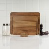 Sango Acacia Cutting Board Set with Juice Grooves and Stand,