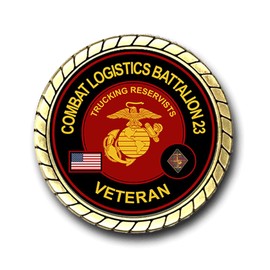 Military Productions Combat Logistics Battalion 23 Veteran Challenge Coin
