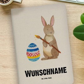 Mr. & Mrs. Panda DIN A4 Personalisiertes Notizbuch Hase Eier Malen - Ostergeschenke, Osterdeko, Personalisierte Geschenke, Osterei, Ostern,
