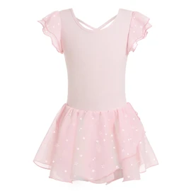 Maillot de ballet sin mangas para niñas con falda, estampado de corona de unicornio con estrella brillante, Unicorn rosa, 6-8 Años