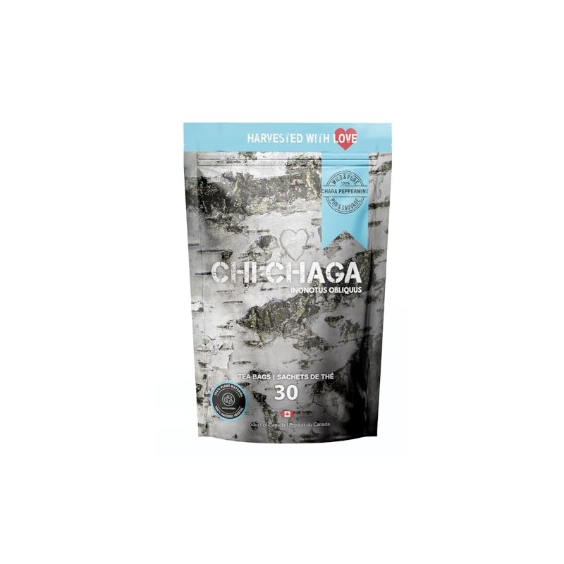 Premium 100% Wild Harvested Chaga Mushroom & Peppermint Combo -