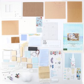 Diy Doll Houses Miniature Dollhouse Wooden Toys For Children Birthday Gift(Blue)