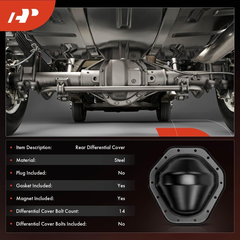 A-Premium 10.5 Ring Gear Rear Differential Cover with Gasket &