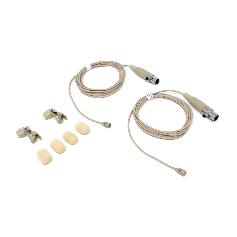 Pair of Lavalier Lapel Mics w/ 4 pin Mini XLR