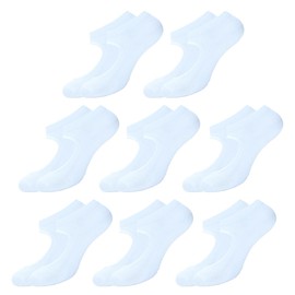 BALENZIA Pilates Grip Socks Women |Pack of 8| Yoga Accesorries Grip Hospital Walk|Ballet Dance Anti Slip Non Skid Sock, 8 White, 5-6