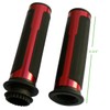 MotorToGo Red CNC Aluminum 7/8" 22mm Handlebar Grips with Throttle