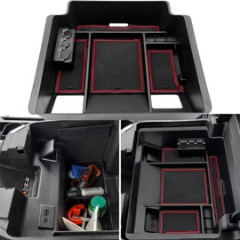 JOJOMARK Center Console Organizer Tray fits for 2022 2023 2024 GMC Sierra/Chevy Silverado 1500 Accessories,2024 Silverado/Sierra 2500HD 3500HD (Wireless Charging with Full Console Seats Only)