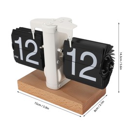 Flip Desk Clock, Digital Flip Clock, Auto Flip Clock, Suitable for Any Environment from Home to Office (Black Page)