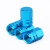 SowKow Blue Air Valve Caps 4pcs Car Motorcycle Decoration Parts