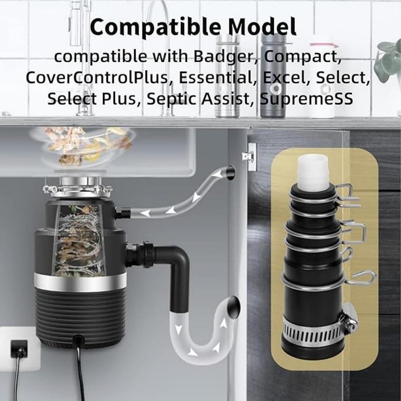 Dishwasher Drain Hose Adapter Compatible with Insin-kerator Garbage Disposals, Disposal