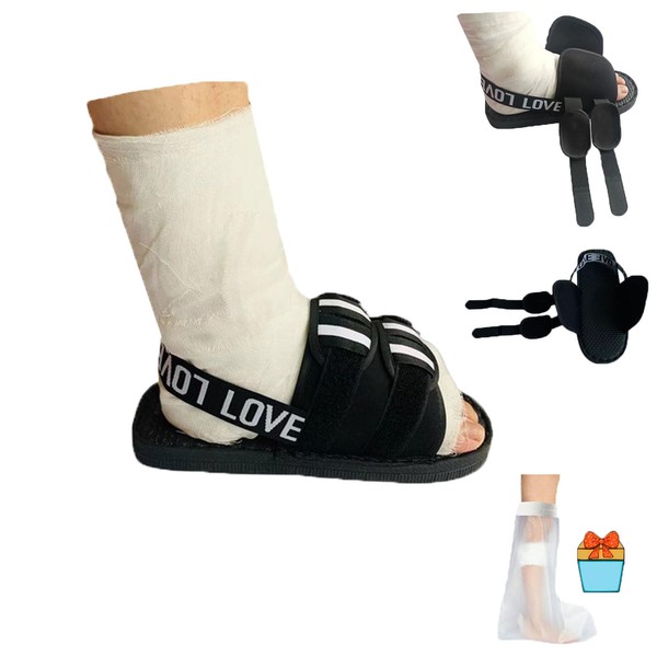 Yodilala Medical open-toe plaster shoe, Adjustable Walking Boots Recovery Cast