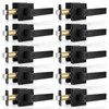Hasmikit 10 Pack Matte Black Door Handles Privacy Door Levers,