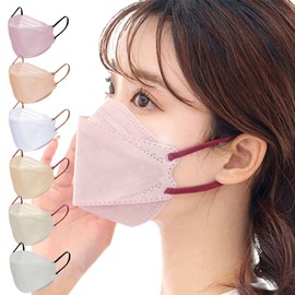 [Bijoubox] マスク バイカラー 立体 小さめ 不織布 使い捨て マスク 立体マスク 小顔 チークマスク メンズ 男女兼用 くちばしマスク (グレージュ) grgkb
