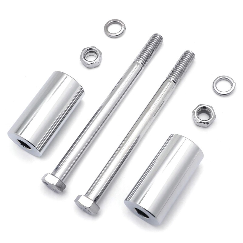 KASIMT Chrome 2'' Rise Handlebar Risers Extension for Harley Davidson