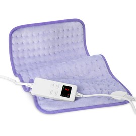 Heating Pad for Period Cramps, Heating Pad for Back/Neck/Shoulder Muscle Pain, 6 Heating & 4 Timer Setting, Auto Shut Off, Dry/Moist Heat & Machine Washable, Birthday Christmas Gifts for Women Mom