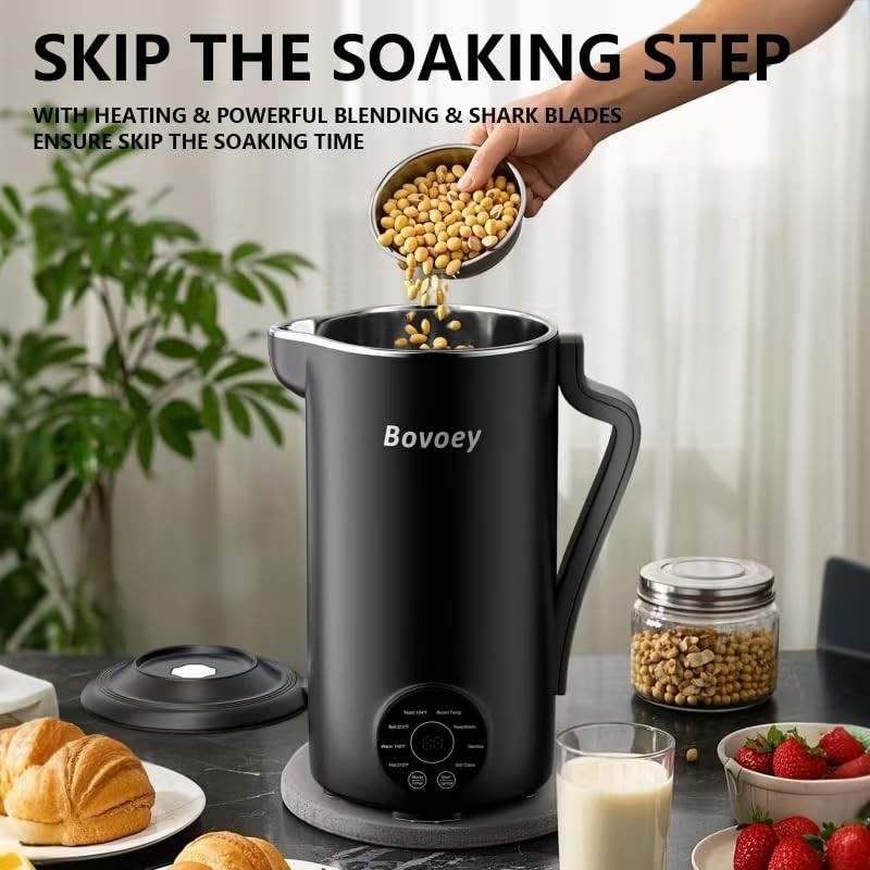 Nut Milk Maker Machine, Automatic Soy Milk Maker for Almond