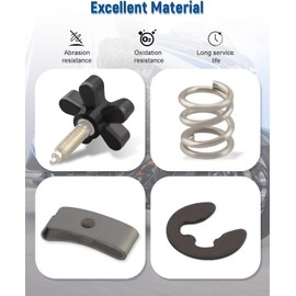 MEEIHUI Throttle Thumb Tension Screw Kit Fit for Harley Davidson 1974-Later, Replace 56397-74C 56402-83A 56394-74 11155, with Circlip and Spring 1974-2017 Models