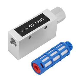 Oumefar Air Ejector for Vacuum Generator Made of Aluminium Alloy CV-15HS Vacuum Generator Pneumatic Exhaust Compact with Silencer