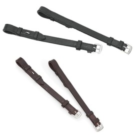 Shires Blenheim Bridle Cheek Pieces with Hook Studs-Black Full 1/2" (12.5mm)