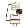 Faucet Storage Shelf Aluminum Plastic Two Containers with Towel Rod