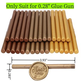 Wax Seal Sticks, Atopbb 30 Pcs Glue Gun Wax Sealing Sticks for Wax Seal Stamp, 3 Colors Sealing Wax Sticks Set for 0.28'' Glue Gun Wax Sealing Sticks, Wedding Invitations, Letter Envelopes (Coppery)