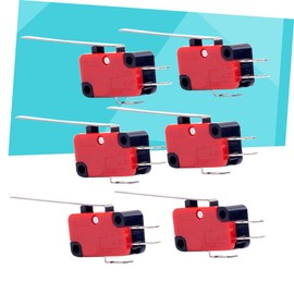 TEHAUX 2sets Micro Electric Switches Momentary Push Button 2 Long Hinge Lever 6pcs*2