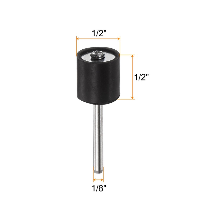 QUARKZMAN 1/2 Inch Sanding Drum Rubber Mandrels 1/8 Inch Shank