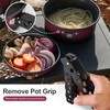 Odoland 5pcs Camping Cookware Mess Kit, Non-Stick Lightweight Pot Pan