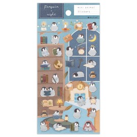 Enuby Large Clear Seal Chill Penguin | Sticker Gold Foil