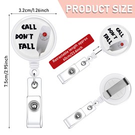 8 Pcs Funny Badge Reel Nursing Retractable Badge Holder with Alligator Clip Dumpster Fire Badge Reel Name Tag Card Retractable Reel for Nurse Doctor Teacher Student Medical Worker Office Supplies