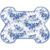 Caspari Dog Toile Die-Cut Pet Bowl Mat in Blue, 2