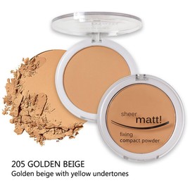 MAEPEOR Pressed Powder 8 Colors Oil Control Matte Face Pressed Powder Waterproof Long Lasting Finishing Powder Flawless Lightweight Face Compact Pressed Powder (05 Golden Beig)