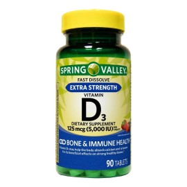 Vitamina D3 5,000iu Corazon Huesos Salud 90 Capsulas Sabor Fresa
