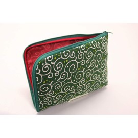Keisui Dot Arabesque Goshuin Book L-Shaped Pouch, Green