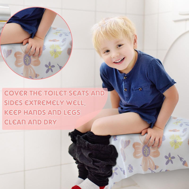 Preboun 40 Pack Toilet Seat Covers Disposable for Kids Extra