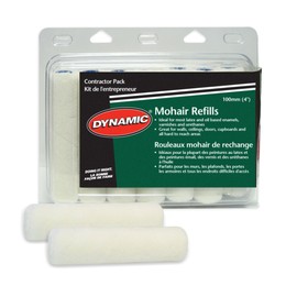 Dynamic HM005400 Mini Mohair Roller Refill, 12-Pack, 4-Inch