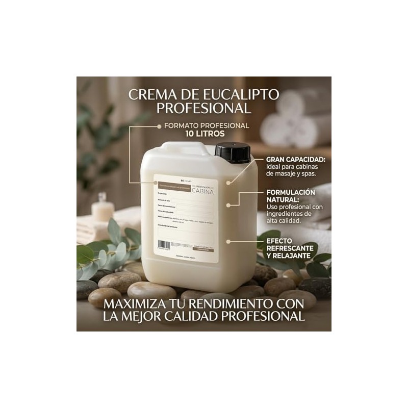 Crema Corporal de Eucalipto 10 Litros | Hidratante Refrescante y