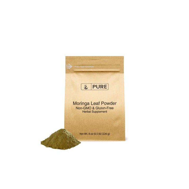 PURE ORIGINAL INGREDIENTS Moringa (8oz) Moringa Oleifera Leaf Extract, Natural