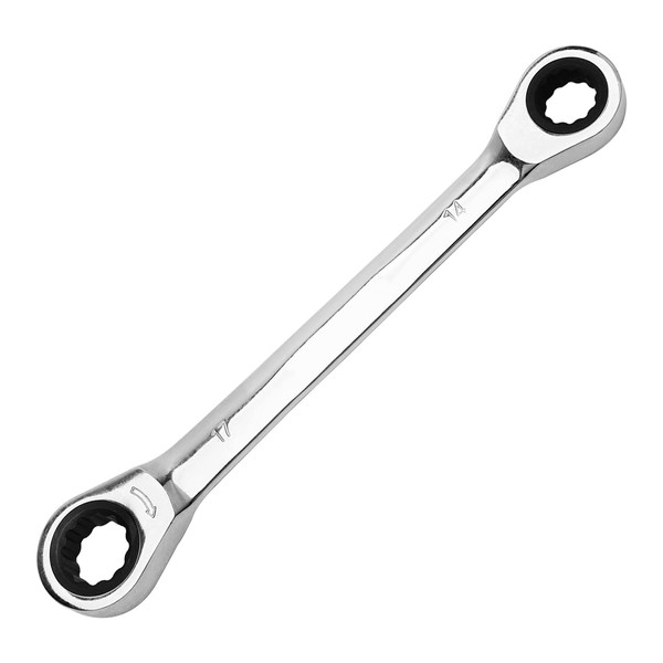Utoolmart Ratcheting Wrench, 14mm x 17mm Metric Double Box End