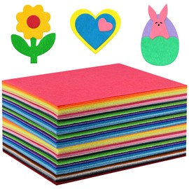 Morcheiong 50 Pcs Felt Fabric Soft Felt Fabric Sheet for Crafts DIY Handcraft Patchwork Nonwoven Sewing Squares (50 Colors, 8 * 12inch)