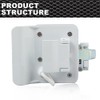 CROSSDESIGN White Paddle Entry Door Lock Latch Handle Knob Deadbolt