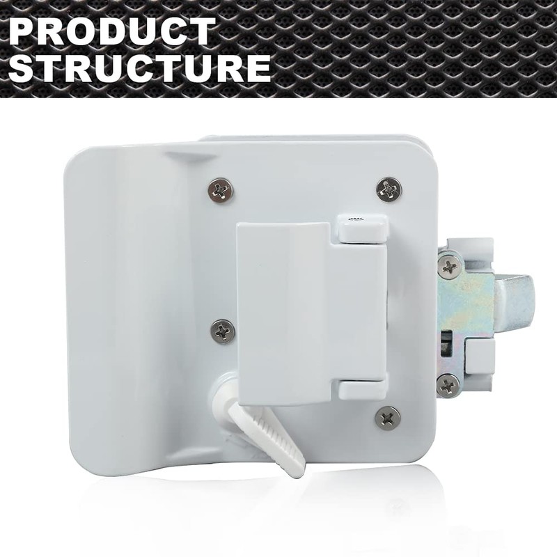 CROSSDESIGN White Paddle Entry Door Lock Latch Handle Knob Deadbolt
