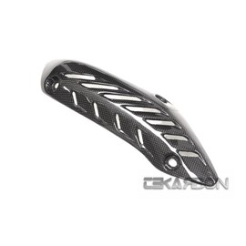 Tekarbon, Carbon Fiber Exhaust Heat Shield RH, for Ducati Monster 1200 821 (2014-2017), 1x1 Plain Weave