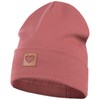Smarilla Beanie Hat Girls Women Children Transition Hat Ribbed, brick
