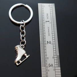 Unbranded Vintage Silver Ice Skate Skating Charm Pendant 21x18x6mm Keychain Gift