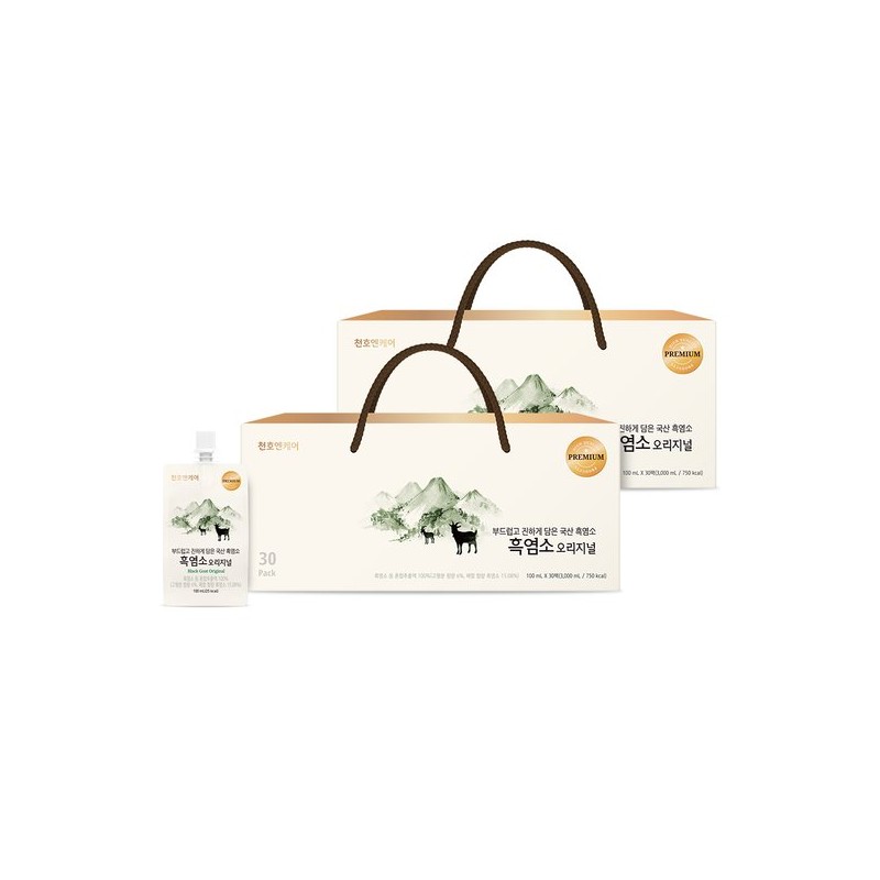 Cheonhoen Care [천호엔케어] 흑염소진액 오리지널 30팩 2박스 / 천호식품 [Cheonho