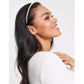 Plastic Hair Bands with Teeth, 10 Packs Thin Headbands for Women Girls Teens, Non Slip Hair Comb Head Bands Hair Accessories (Yellow+burgundy+navy blue+black+pink+pink+orange+green+gray+milky white, One size)