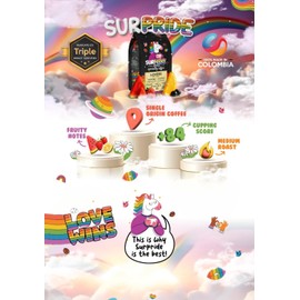 Surpride Specialty Coffee - Ground- Colombian Arabica Coffee with Fruity Flavors & Cocoa Nibs Aromas - 454g