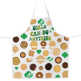 JNIAP Girl Scout Cookie Dealer Apron Girl Scout Cookie Boss Gifts Girl Scout Cookie Mom Apron Girl Scout Cookie Dealer Gifts (Girls can ap), Large