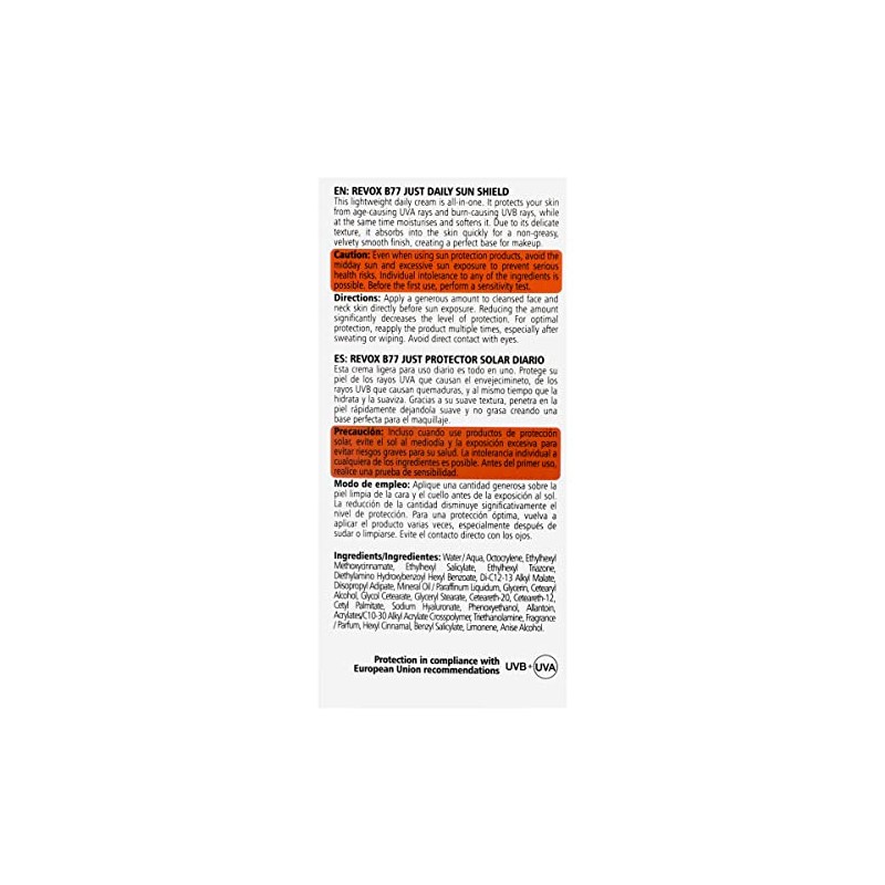 REVOX B77 JUST PROTECTOR SOLAR HIDRATANTE SPF50 30ML